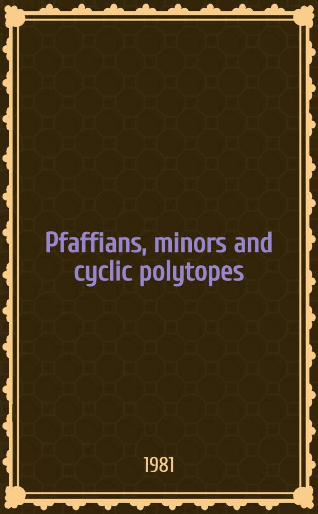 Pfaffians, minors and cyclic polytopes : An observ. about Gorenstein ideals