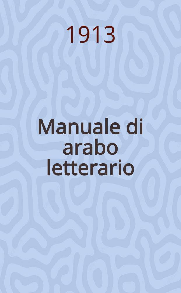 Manuale di arabo letterario