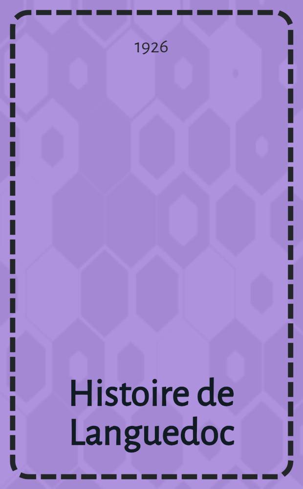 Histoire de Languedoc