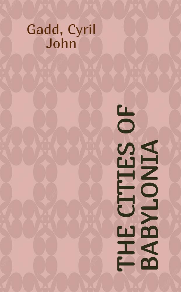 The cities of Babylonia