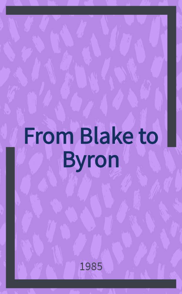 From Blake to Byron