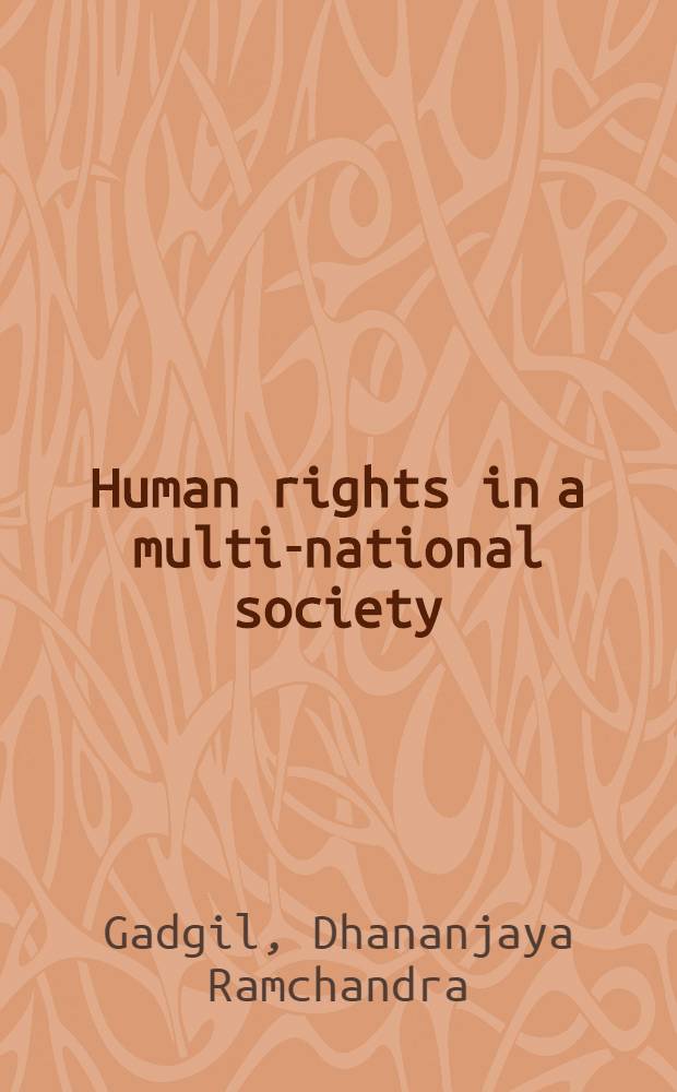 Human rights in a multi-national society