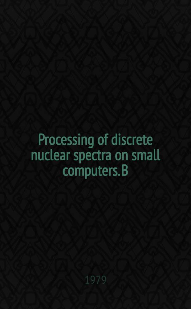 Processing of discrete nuclear spectra on small computers. B : Implementation of the KATØK-F algorithm