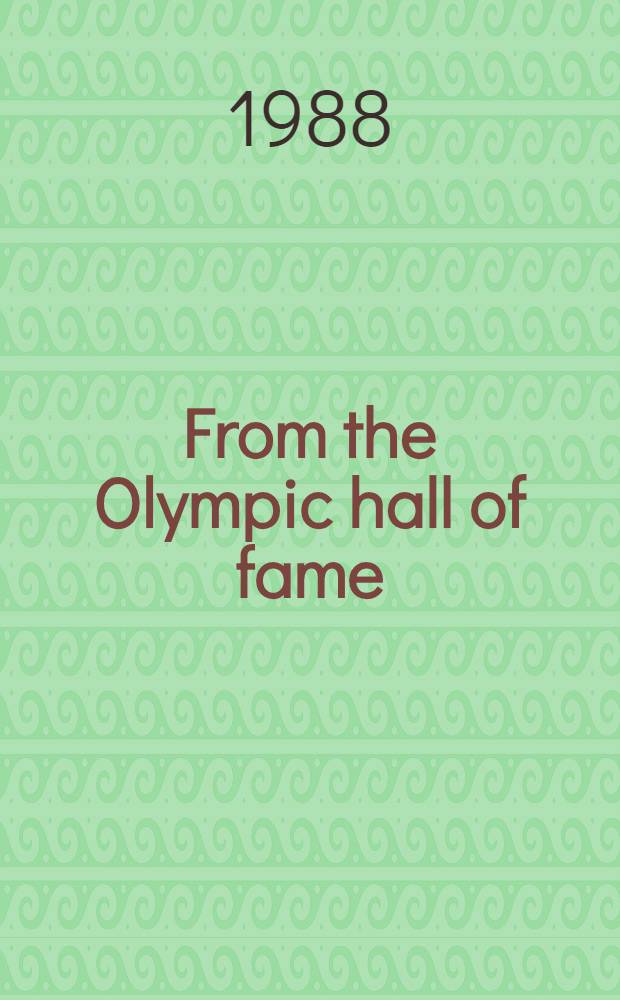 From the Olympic hall of fame