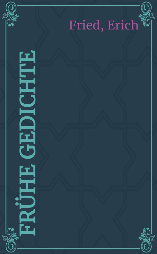 Frühe Gedichte