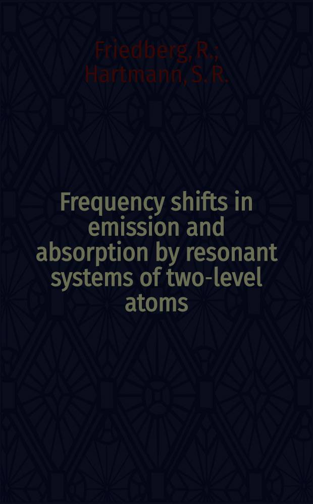 Frequency shifts in emission and absorption by resonant systems of two-level atoms