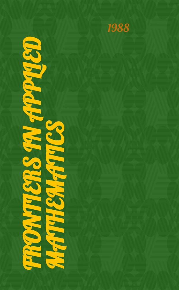 Frontiers in applied mathematics : Practical computing series. 4 : Handbook for matrix computations