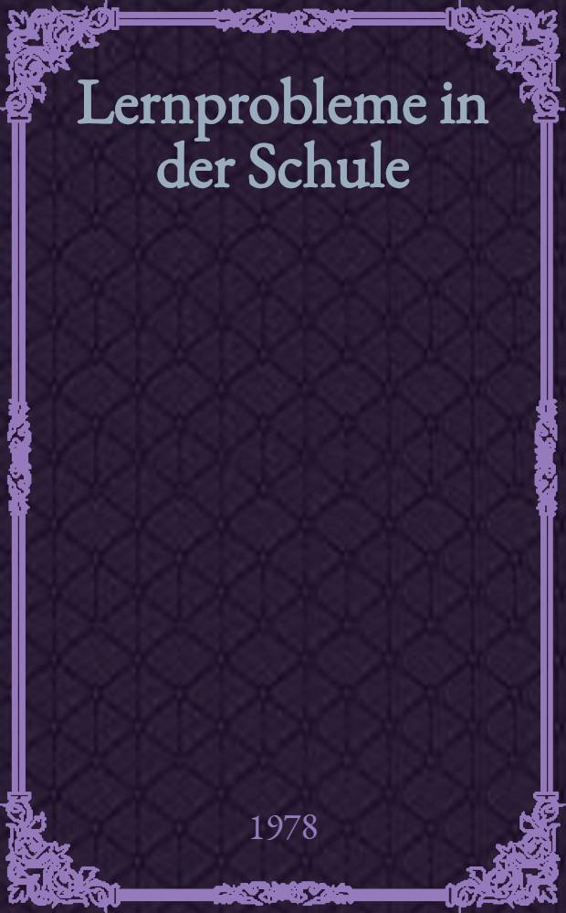 Lernprobleme in der Schule