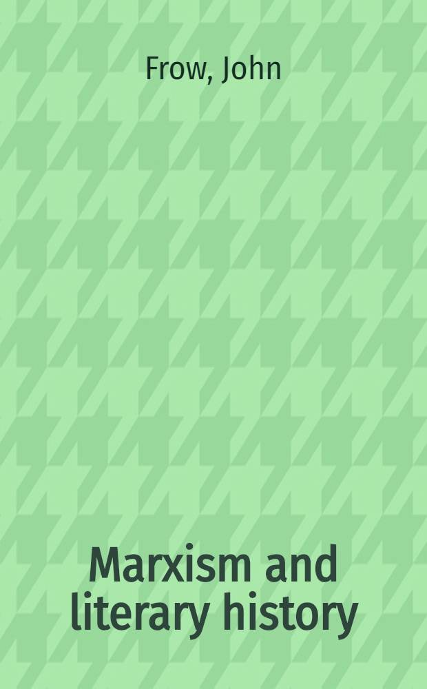 Marxism and literary history