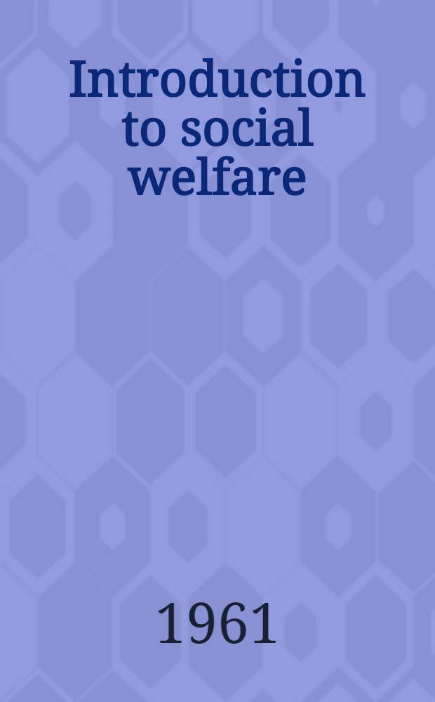 Introduction to social welfare