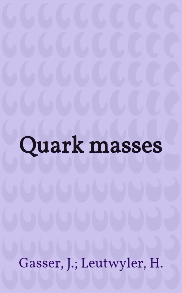 Quark masses