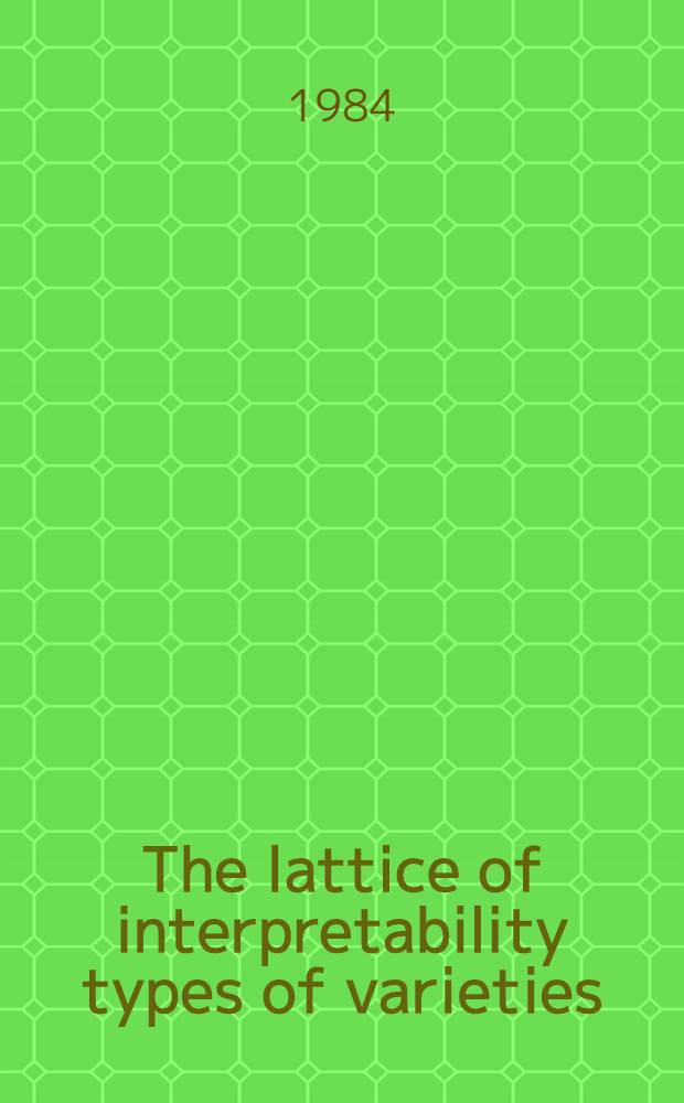 The lattice of interpretability types of varieties