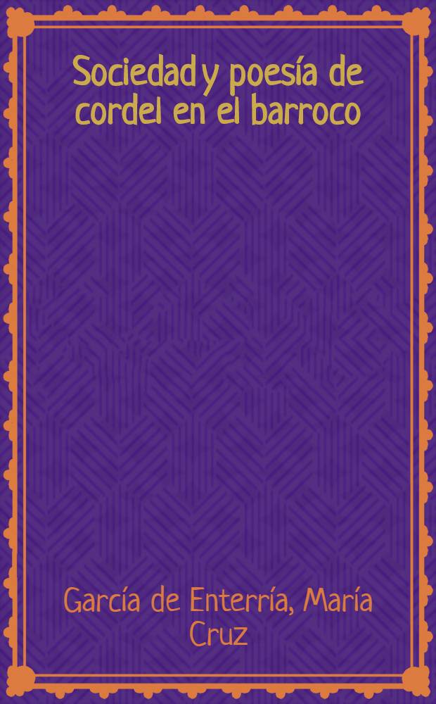 Sociedad y poesía de cordel en el barroco
