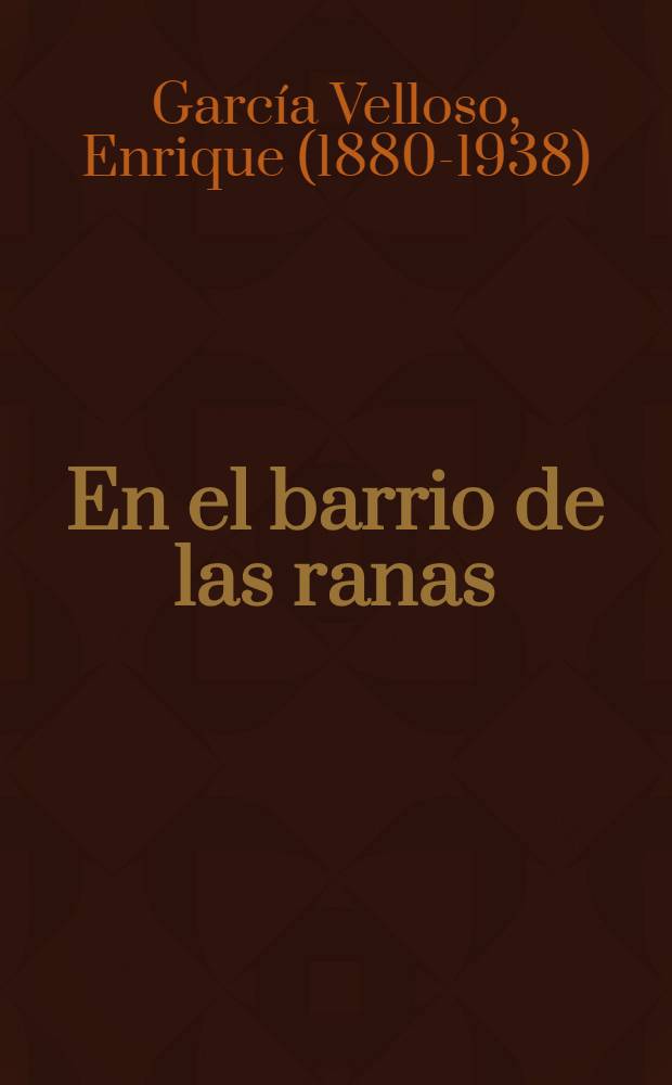 En el barrio de las ranas