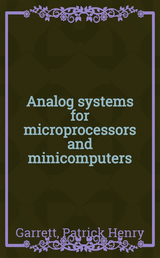 Analog systems for microprocessors and minicomputers