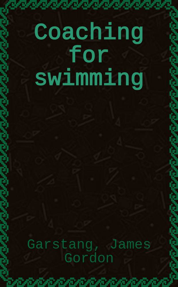 Coaching for swimming