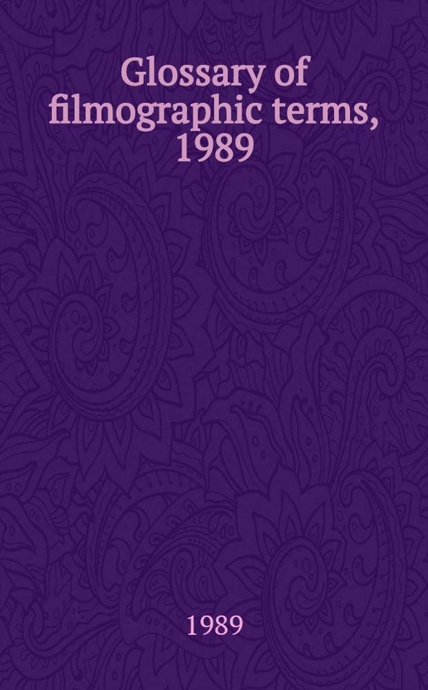 Glossary of filmographic terms, 1989