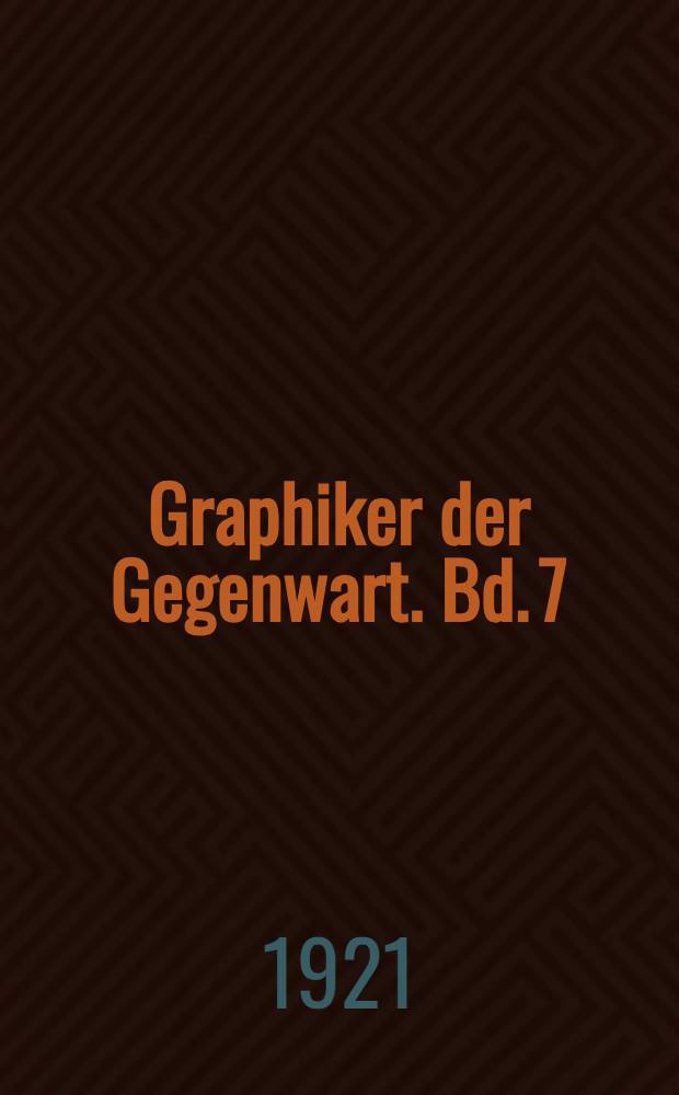 Graphiker der Gegenwart. [Bd. 7] : Hans Meid