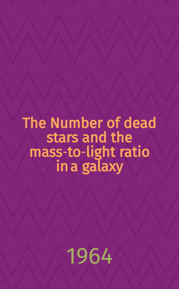 The Number of dead stars and the mass-to-light ratio in a galaxy