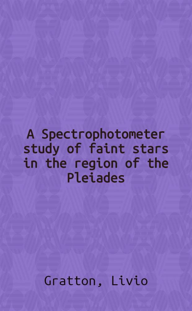 A Spectrophotometer study of faint stars in the region of the Pleiades