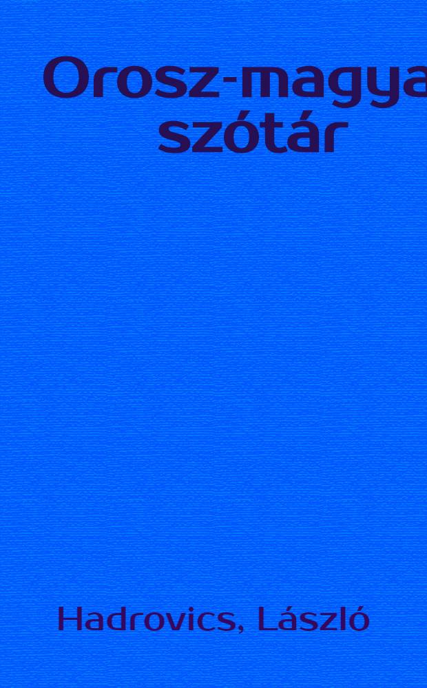 Orosz-magyar szótár