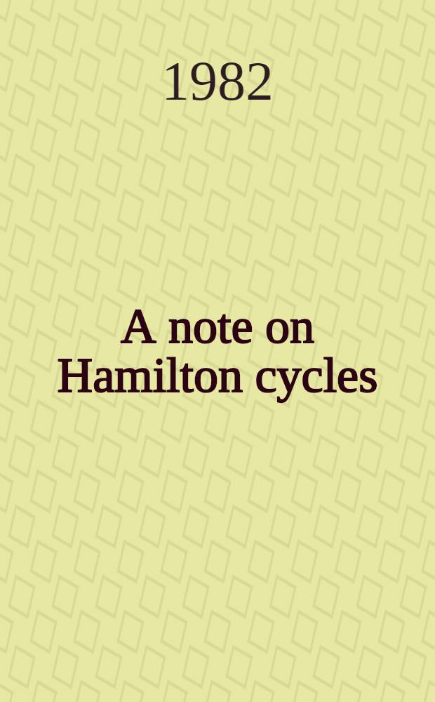 A note on Hamilton cycles