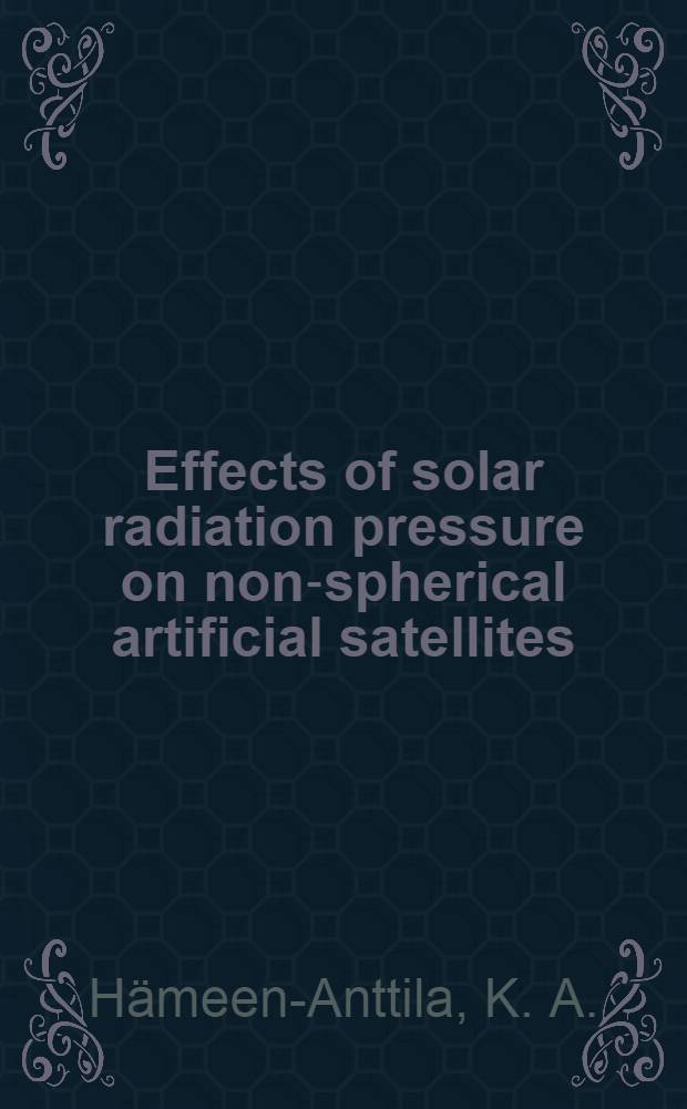 Effects of solar radiation pressure on non-spherical artificial satellites
