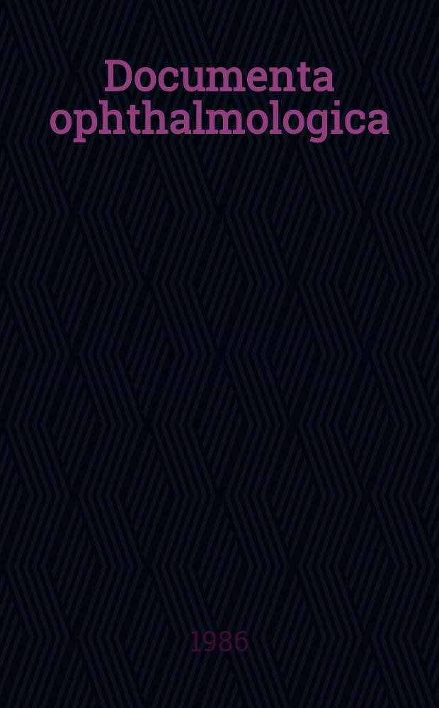 Documenta ophthalmologica : Proceedings series. 47 : Development of electronic aids for the visually impaired