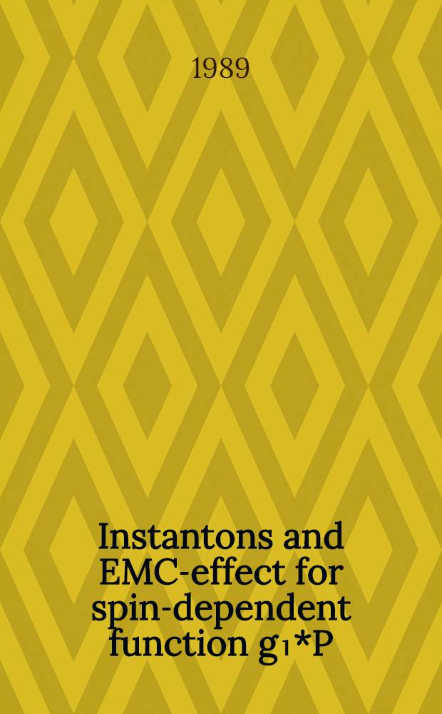 Instantons and EMC-effect for spin-dependent function g₁*P(x)