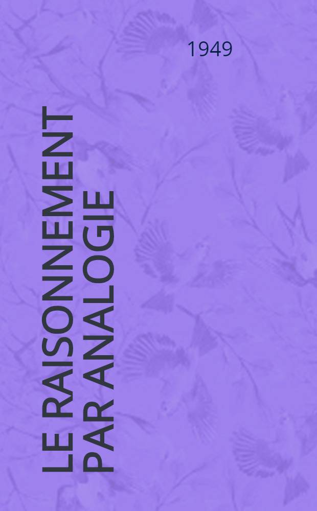 Le raisonnement par analogie