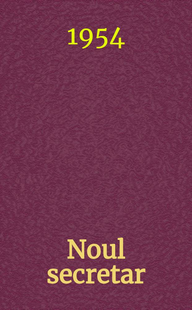 Noul secretar