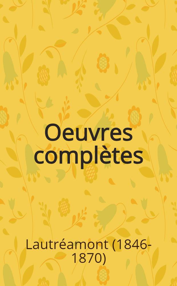 Oeuvres complètes