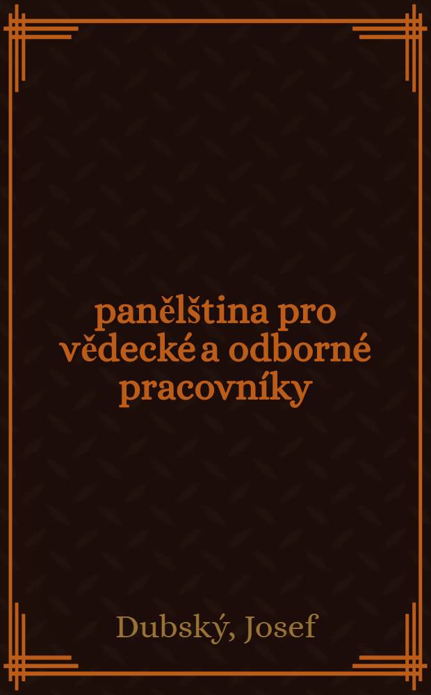 Španělština pro vědecké a odborné pracovníky