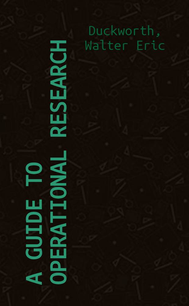 A guide to operational research