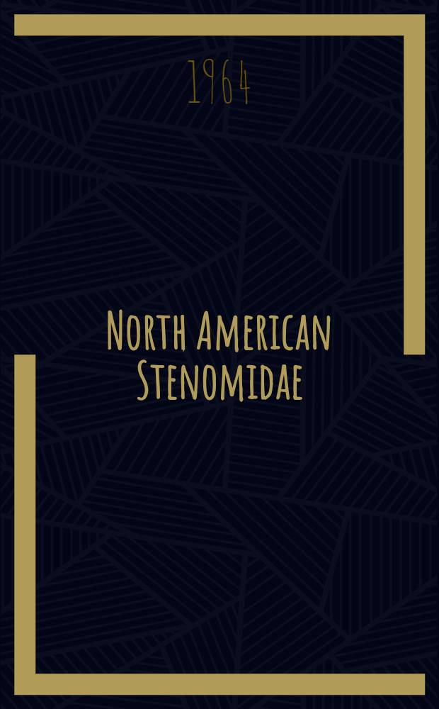 North American Stenomidae : (Lepidoptera: Gelechioidea)