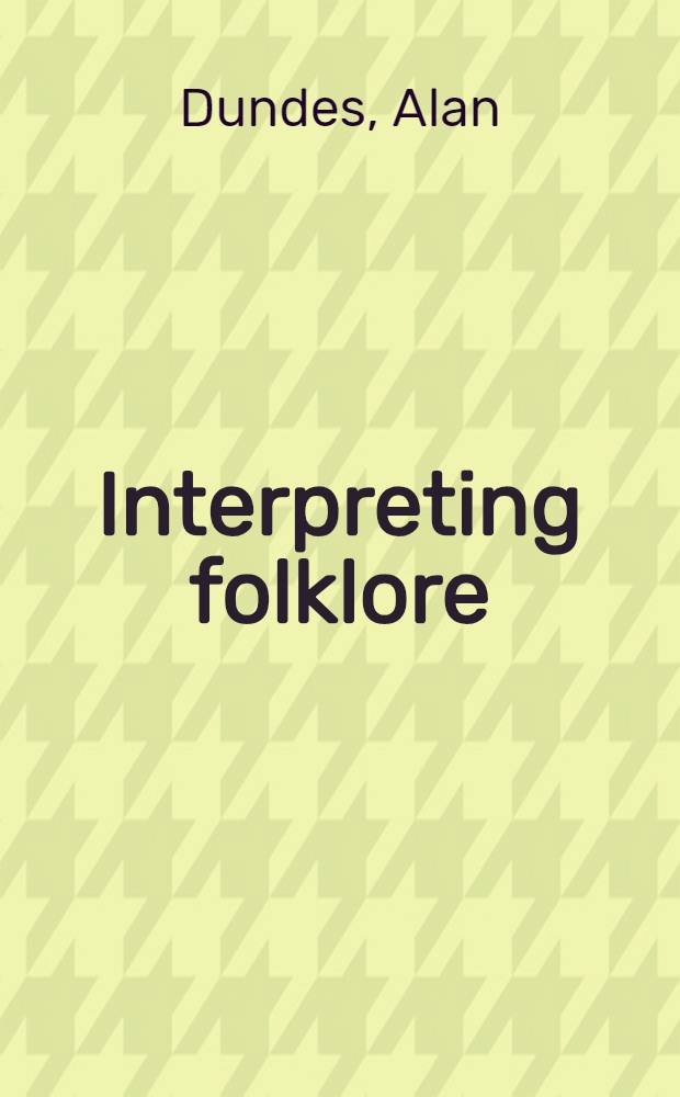 Interpreting folklore