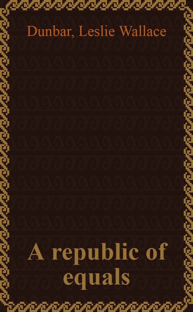 A republic of equals