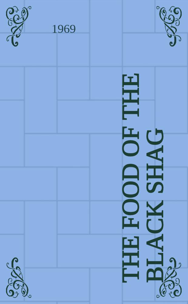 The food of the black shag (Phalacrocorax carbo novaehollandiae) in Otago Inland waters