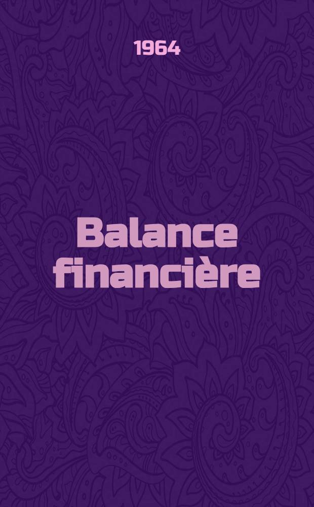Balance financière