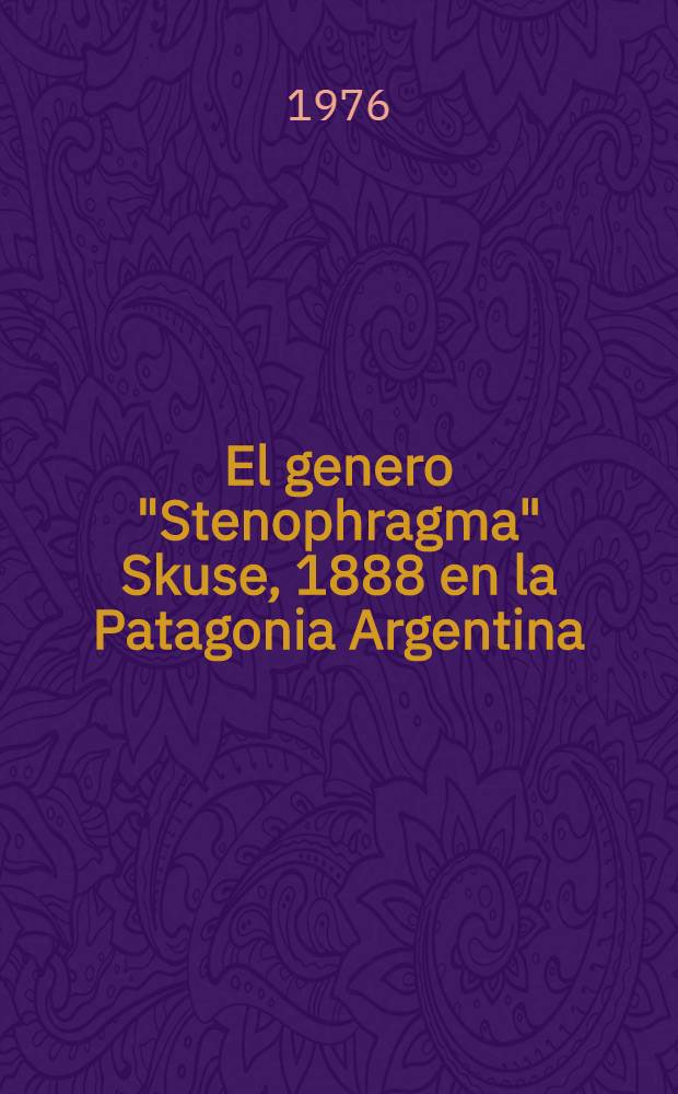 El genero "Stenophragma" Skuse, 1888 en la Patagonia Argentina ("Diptera, Mycetophilidae")