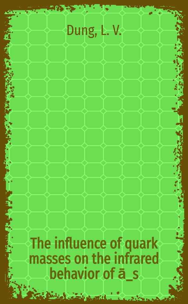 The influence of quark masses on the infrared behavior of ā_s (Q²) in QCD