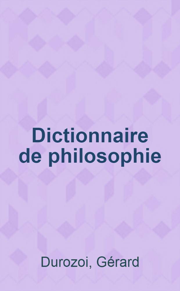 Dictionnaire de philosophie