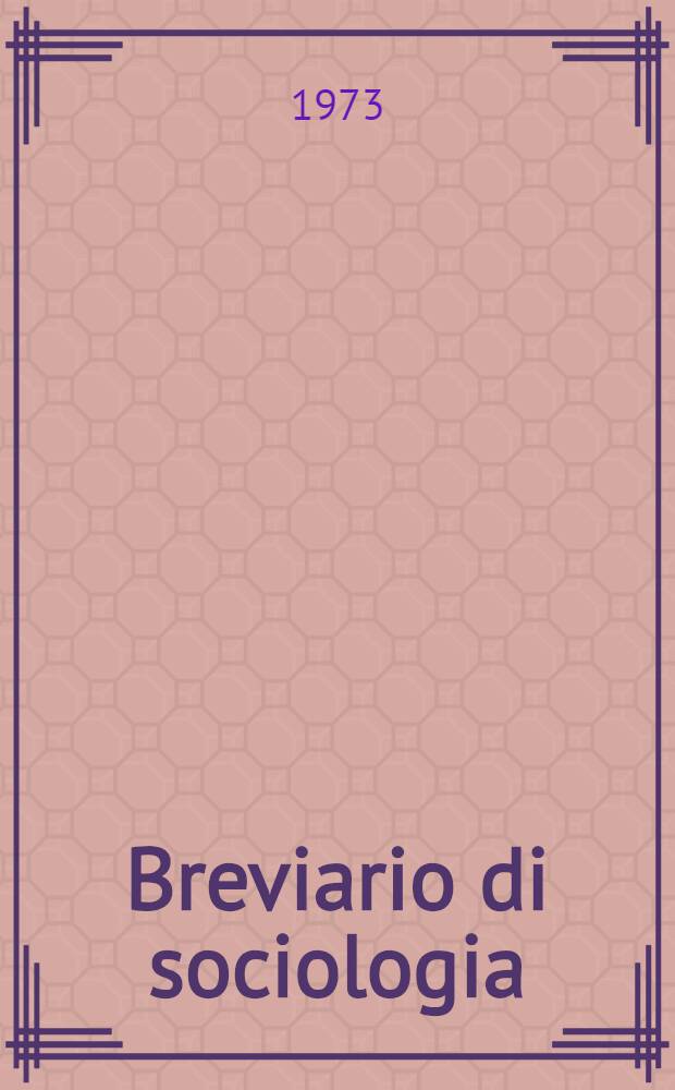 Breviario di sociologia