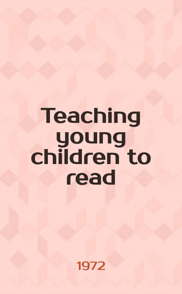 Teaching young children to read