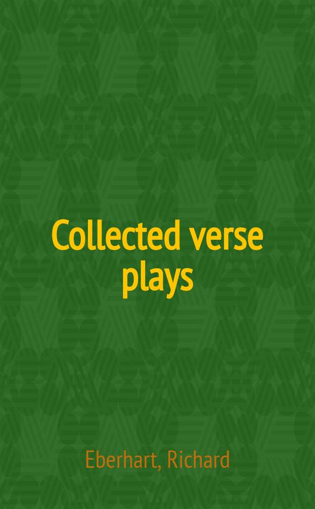 Collected verse plays