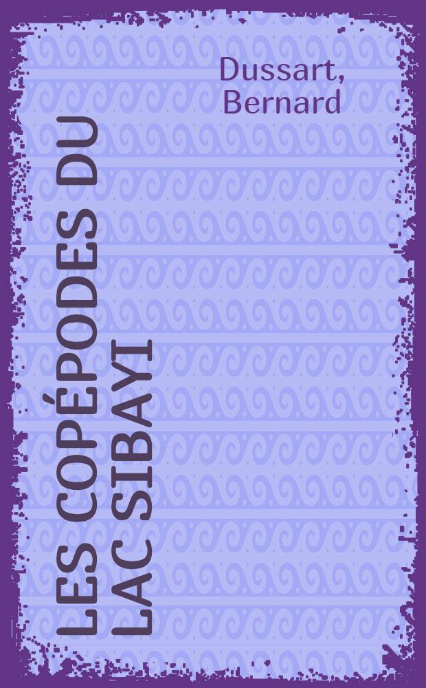 Les Cop&eacute;podes du lac Sibayi (Natal)