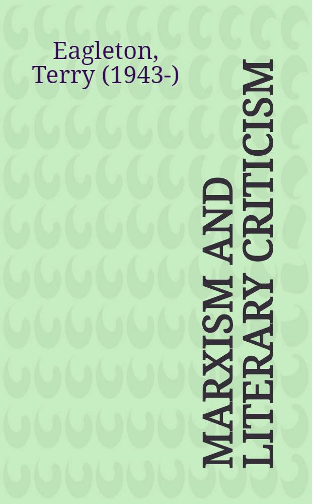 Marxism and literary criticism