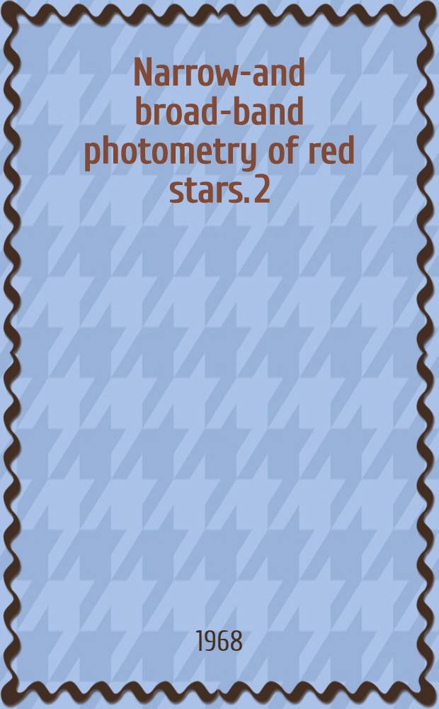 Narrow-and broad-band photometry of red stars. 2 : Dwarfs