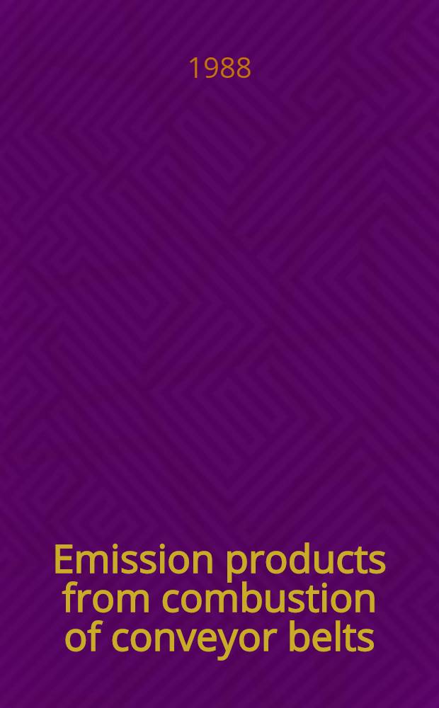 Emission products from combustion of conveyor belts