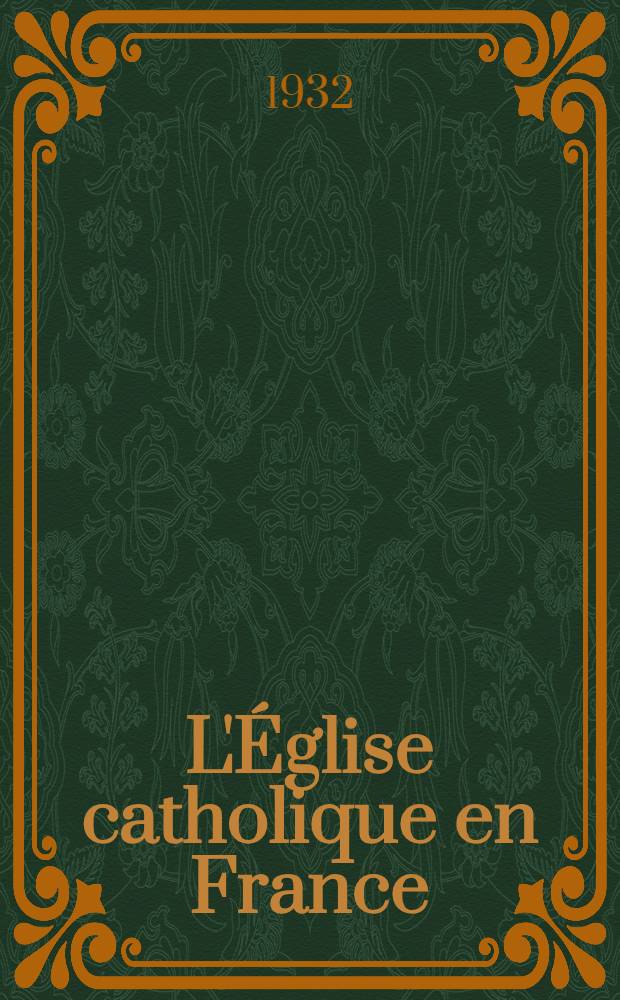 L'Église catholique en France